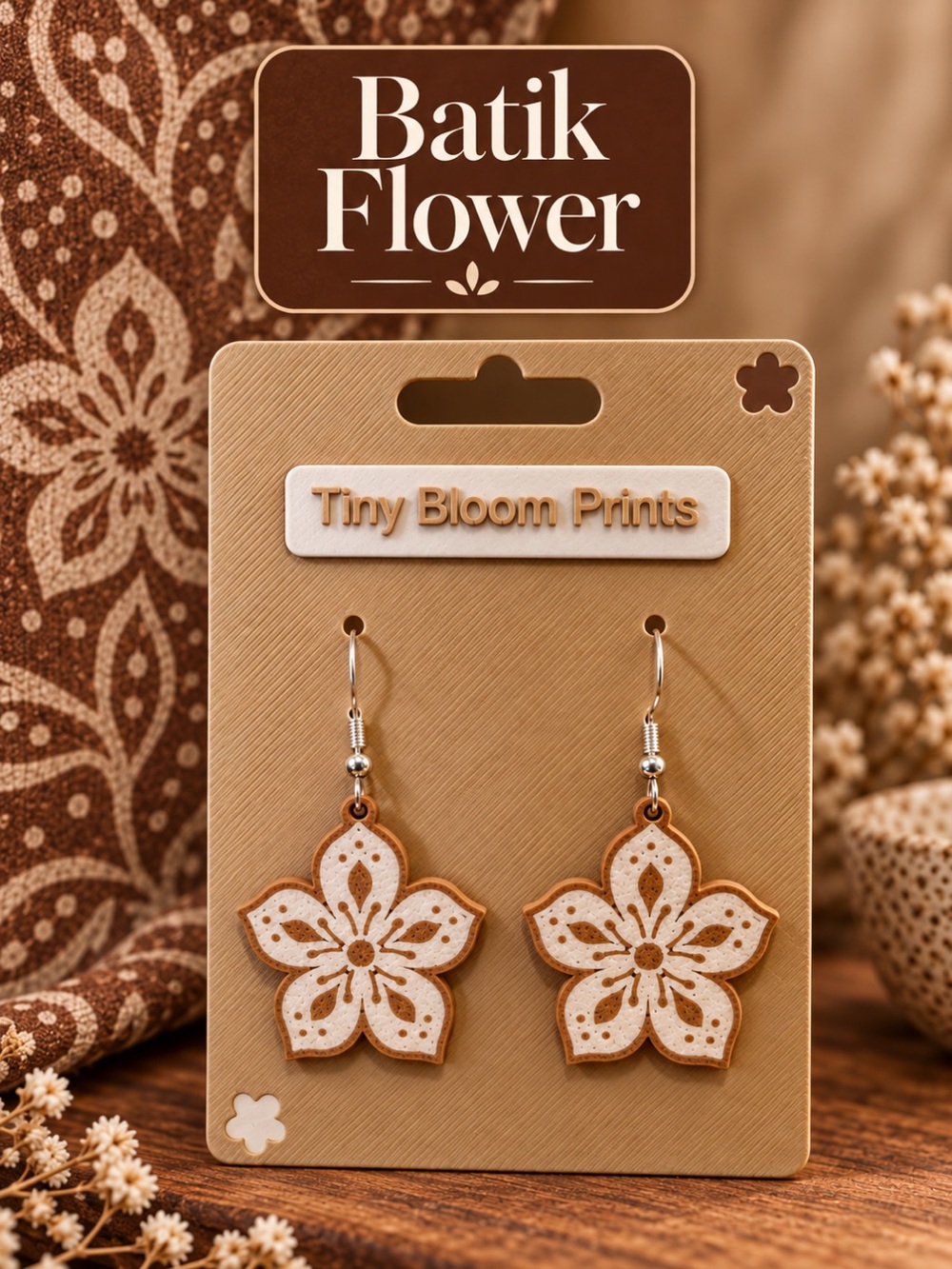 Tiny Bloom Prints Floral Drop Earrings